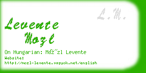 levente mozl business card